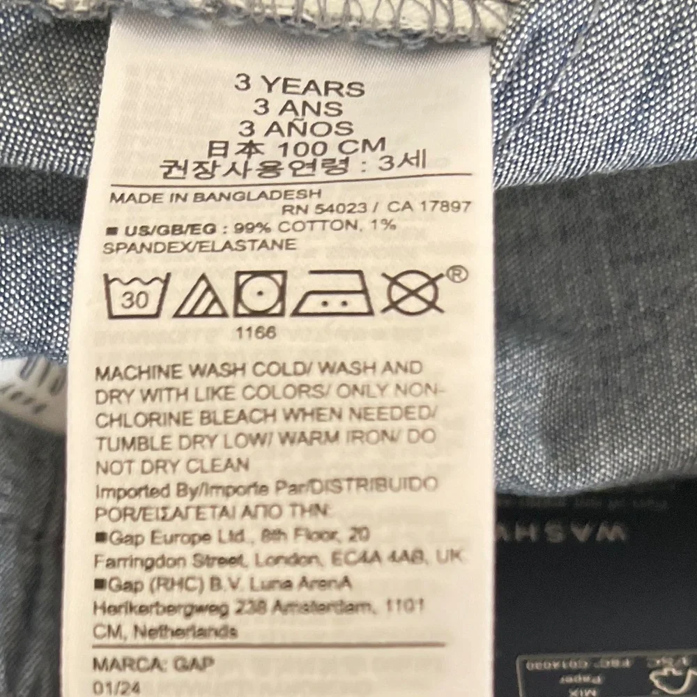 GAP Kids Toddler Blue Cotton Shorts Size 3T NWT